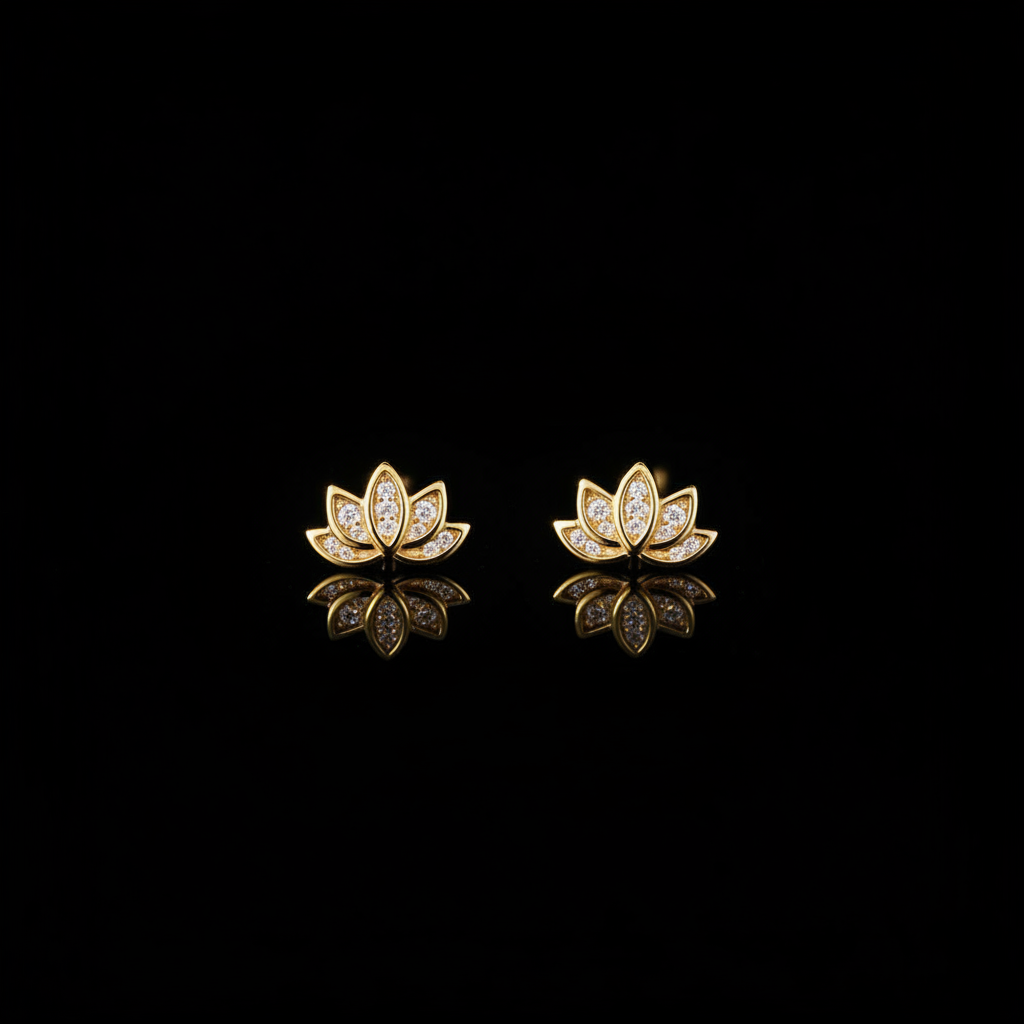 Lotus Stud Earrings