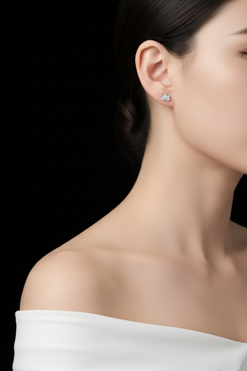 Lotus Stud Earrings