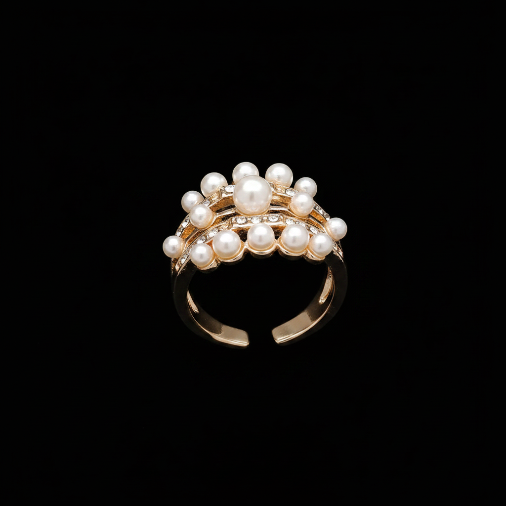 Luna Pearl Open Ring