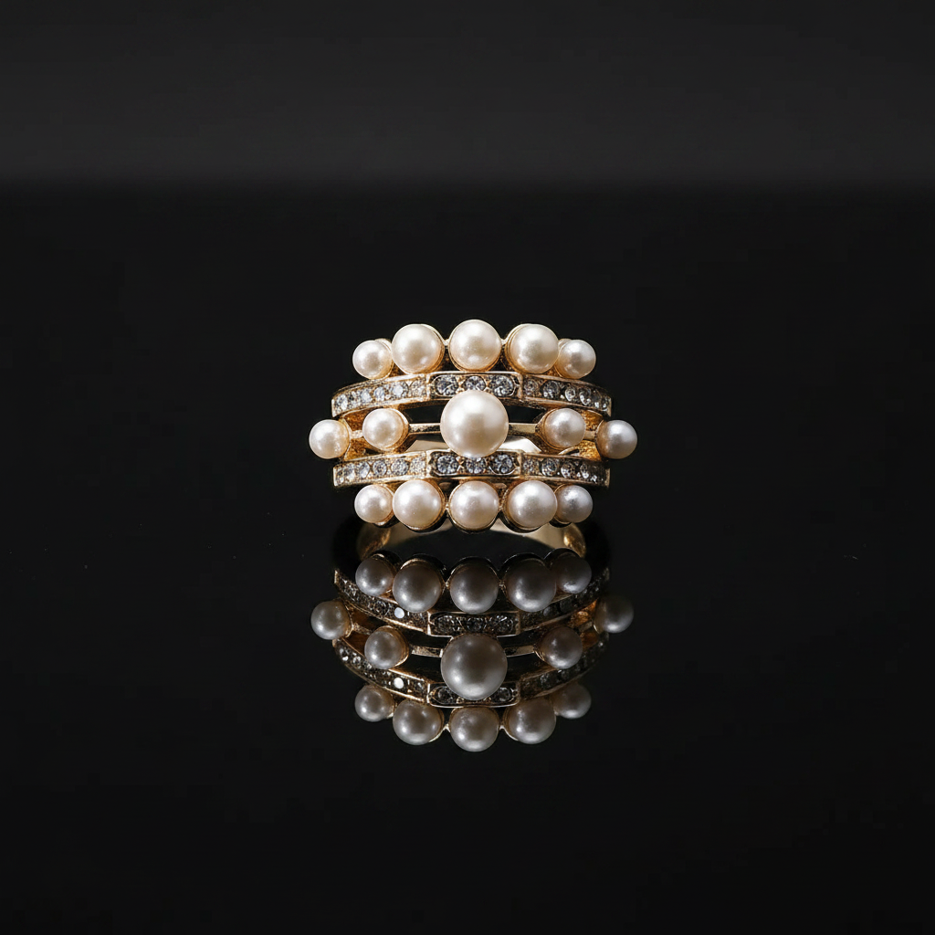 Luna Pearl Open Ring