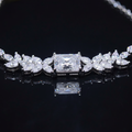 2CT Moissanite floral pendant macro detail