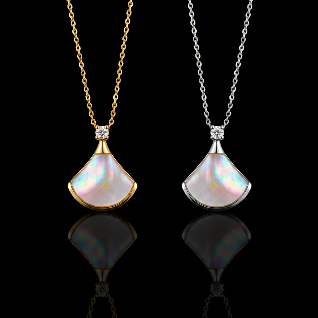 Golden Fan Necklace