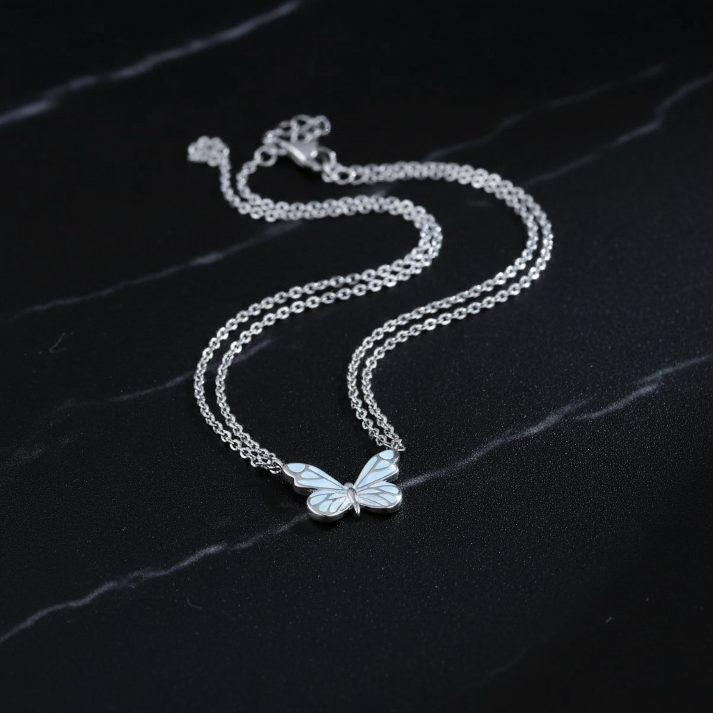 Blue Wing Necklace
