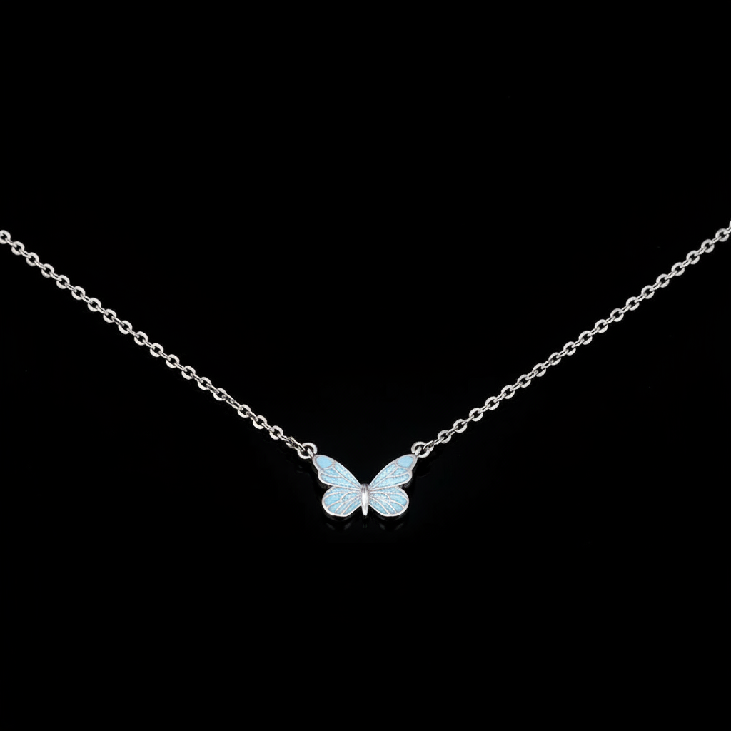 Blue Wing Necklace