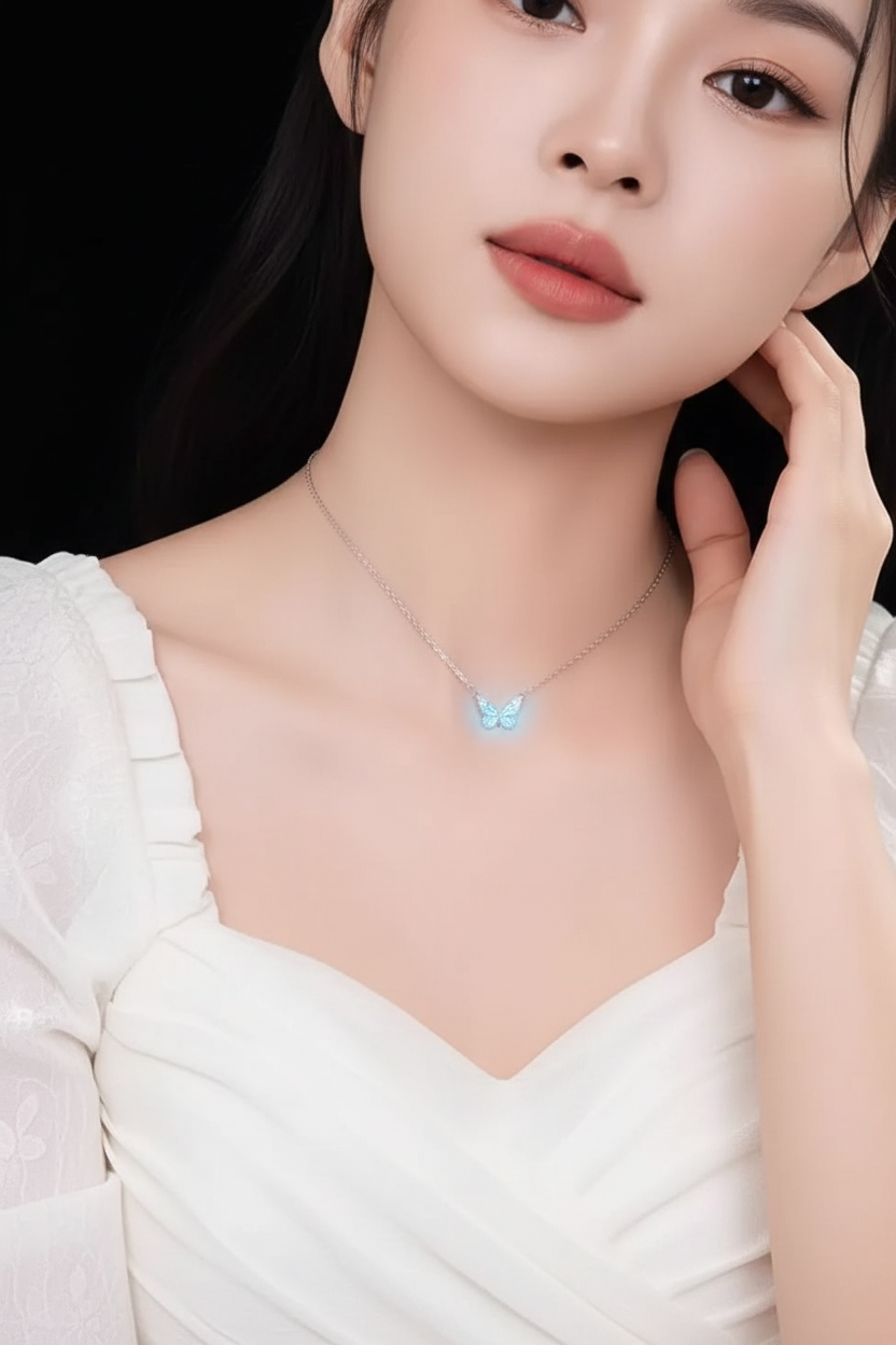 Blue Wing Necklace
