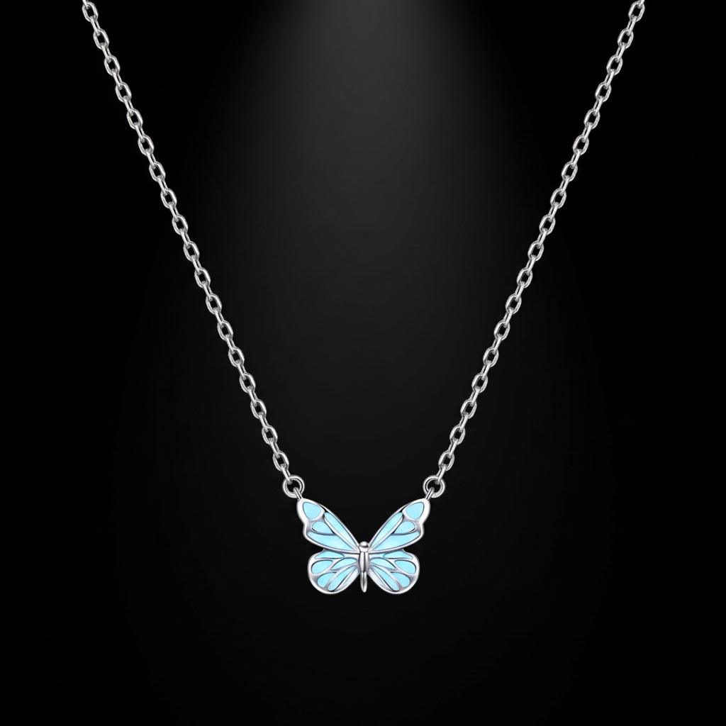 Blue Wing Necklace