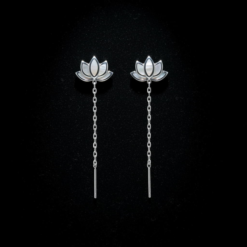 Lotus Drop Earrings